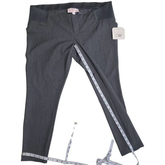 Isabel Maternity Side-Panel Leggings Womens Grey 6 Medium Elastic Comfort Waist‎ - Picture 4 of 10